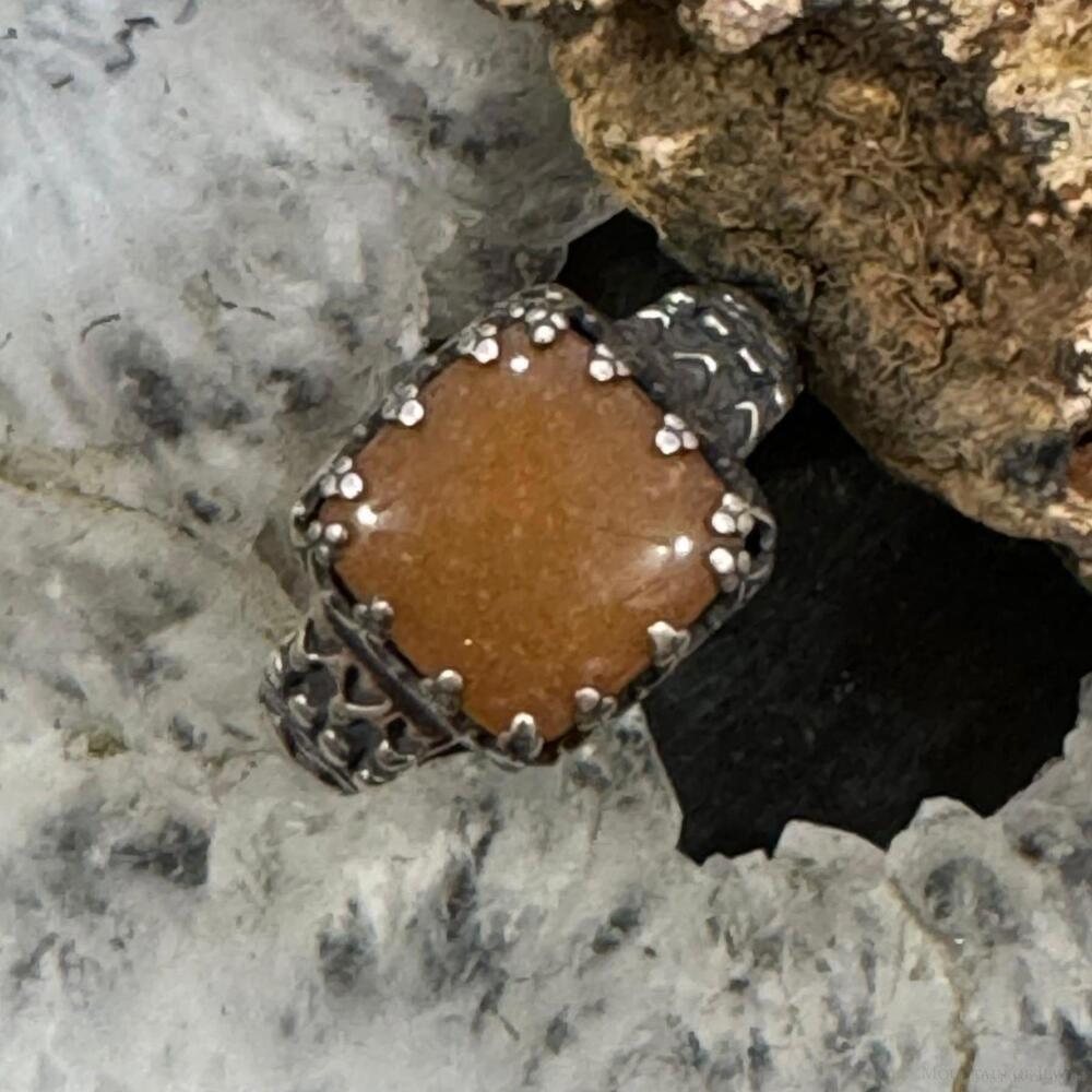 Carolyn Pollack Sterling Silver Square Jasper Decorated Ring Sz 6 & 8 For Women - Picture 1 of 10